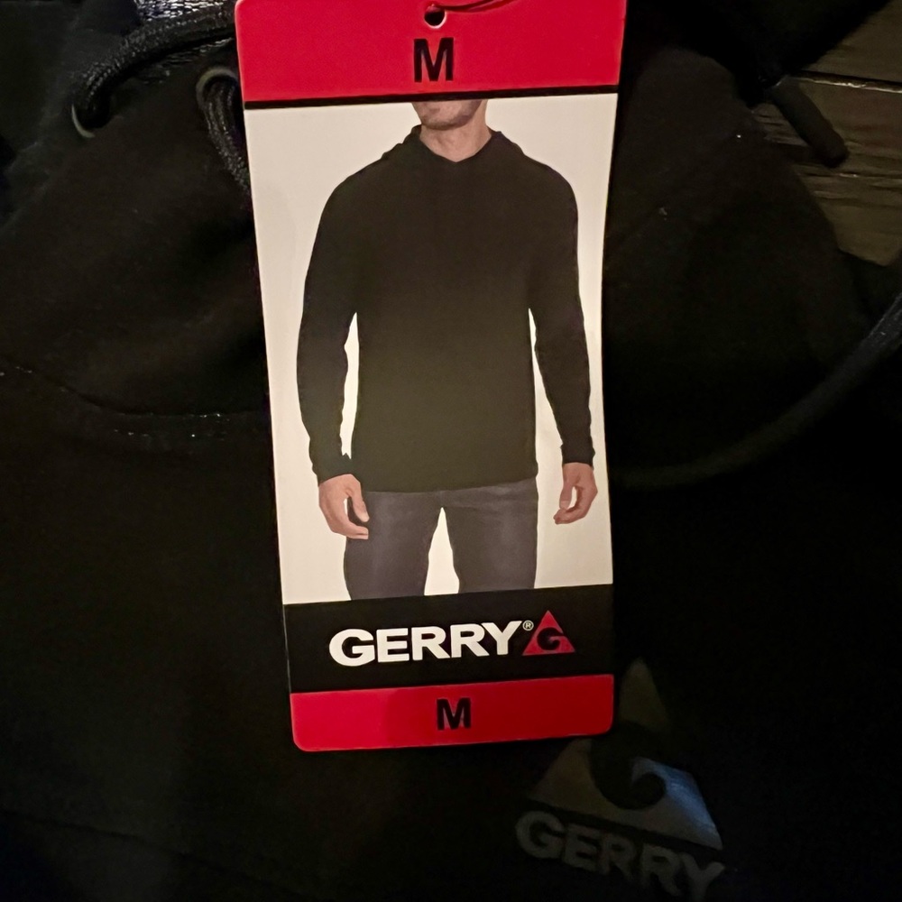 NWT GERRY Black Hoodie Sweater Size M - Picture 6 of 10